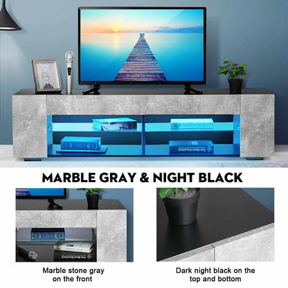 57 Inch Luxury High Capacity TV Cabinet Modern LED TV Stand Living Room Furniture High Gloss TV Unit Console