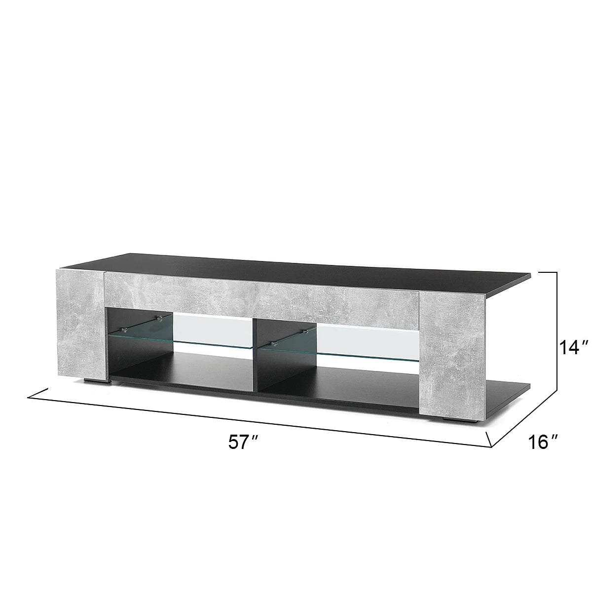 57 Inch Luxury High Capacity TV Cabinet Modern LED TV Stand Living Room Furniture High Gloss TV Unit Console