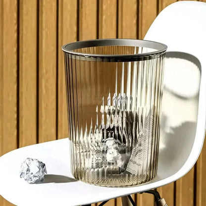 Household Luxury Garbage Bin Large Transparent Garbage Paper Basket