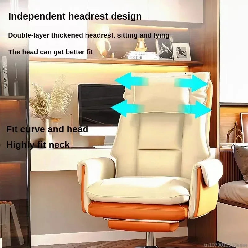 Comfortable Backrest Computer Chair, Lifting and Rotating Office Chair