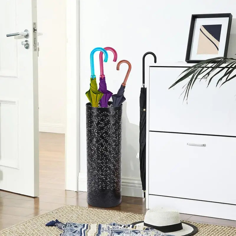 Free Standing Umbrella Holder round metal Umbrella Stand for Home or Office