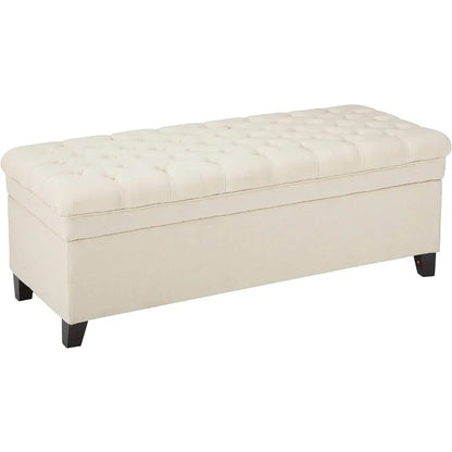 End of Bed Storage Bench, Fabric Storages Ottoman, stylish storage, Polyester, Rectangular, Ottomans