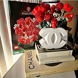 High-end Floral Chanel Vase Light Luxury Ceramic Vase INS Cream Style