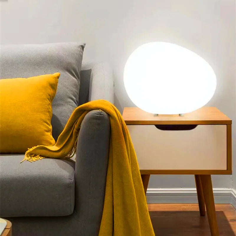 Pebble LED night light, simple and warm desktop lamp, romantic desk bedside table lamp