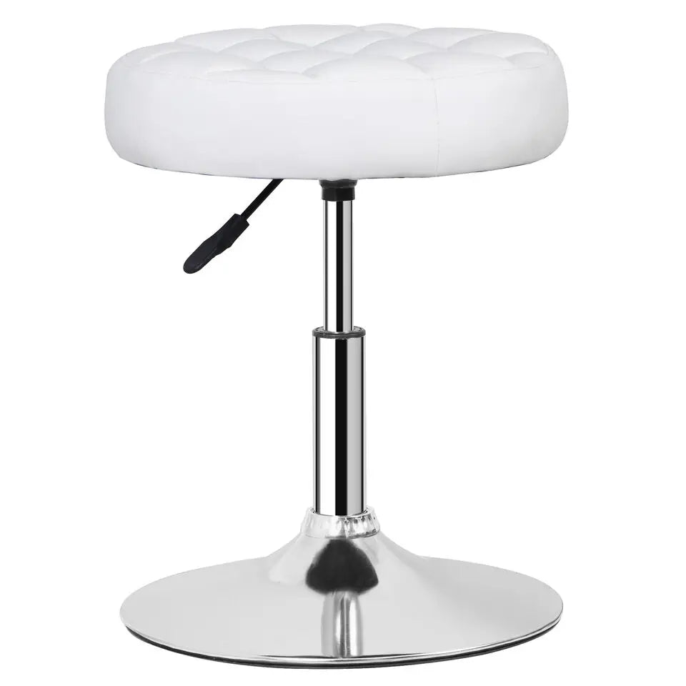 Adjustable Height Vanity stool 360° Swivel PU Leather Makeup Ottoman Stool Chair