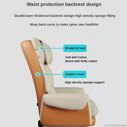 Comfortable Backrest Computer Chair, Lifting and Rotating Office Chair