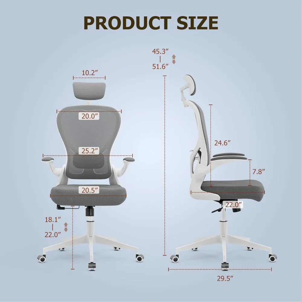 Heavy Duty Office Chair - Ergonomic Plus Size Desk Chair for Home Office Use, Supportive Mesh Design for Big and Tall People