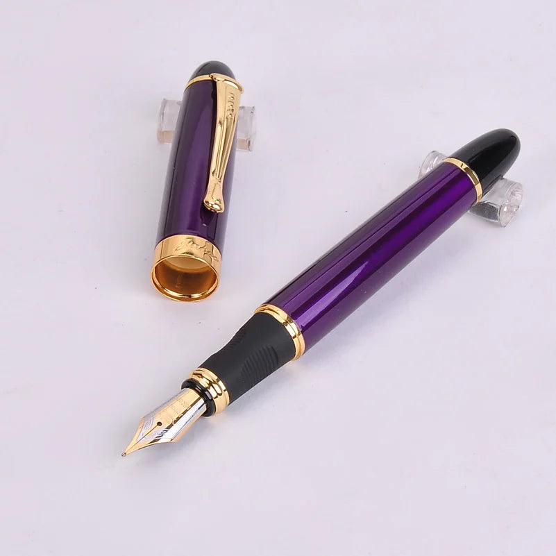 Luxury Dazzle Blue Fountain Pen High Quality Metal Inking Pens for Office