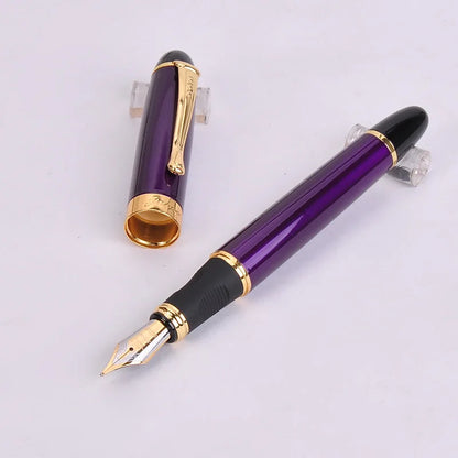 Luxury Dazzle Blue Fountain Pen High Quality Metal Inking Pens for Office