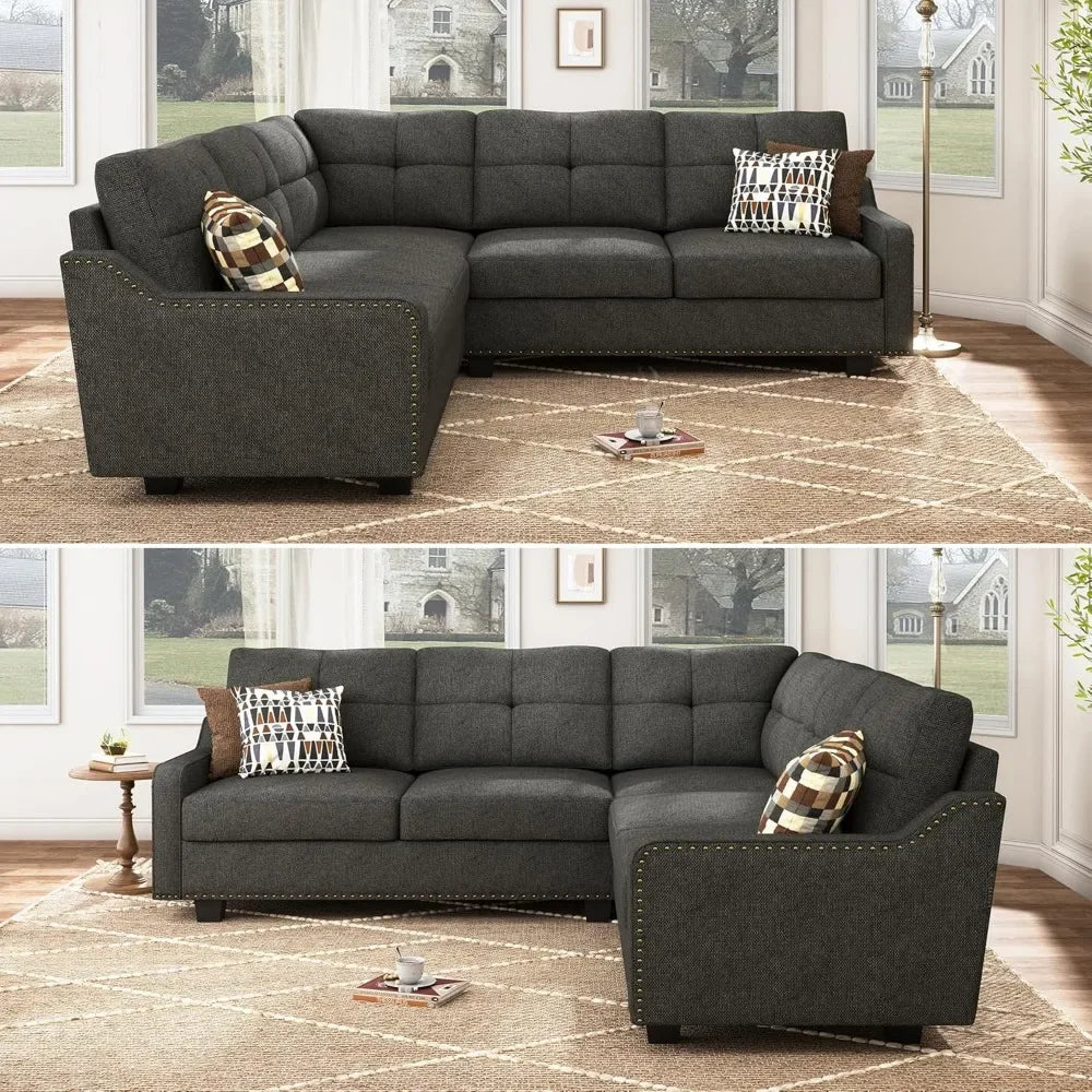 Convertible Sectional Sofa L Shaped Reversible Sectional Couch