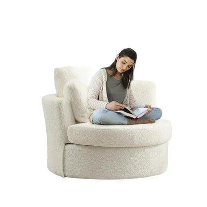 Swivel Barrel Oversized Accent Chair, Modern Arm Chair