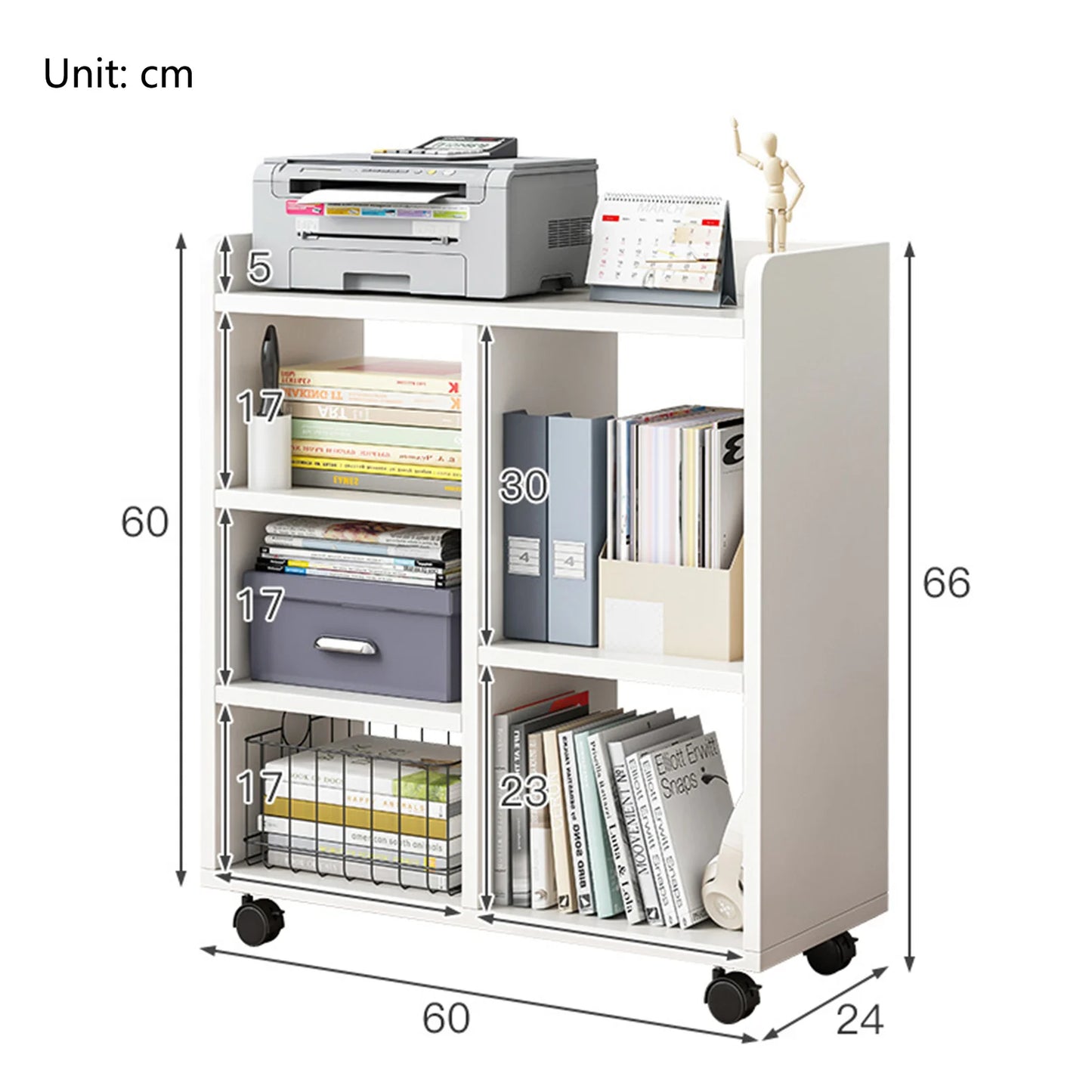 360 Degree Heightening Design File Cabinet Multi Compartments Open File Storage Shelf