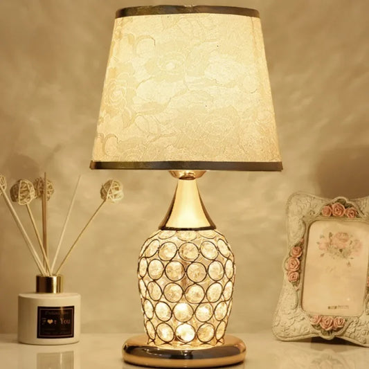 European-Style Crystal Table Lamp Ins Simple Modern Bedroom Warm Bedside Lamp