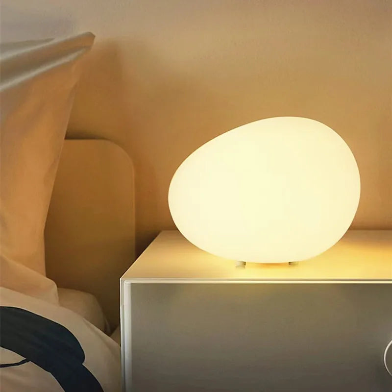 Pebble LED night light, simple and warm desktop lamp, romantic desk bedside table lamp