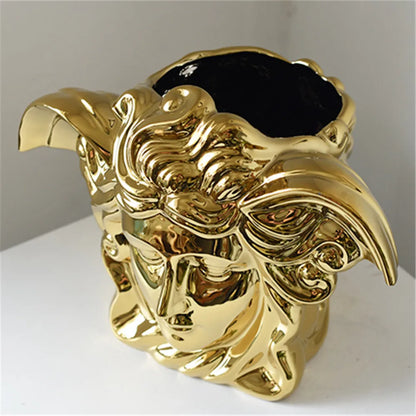 Luxurious Electroplating Golden Ceramic Vase, Valentine