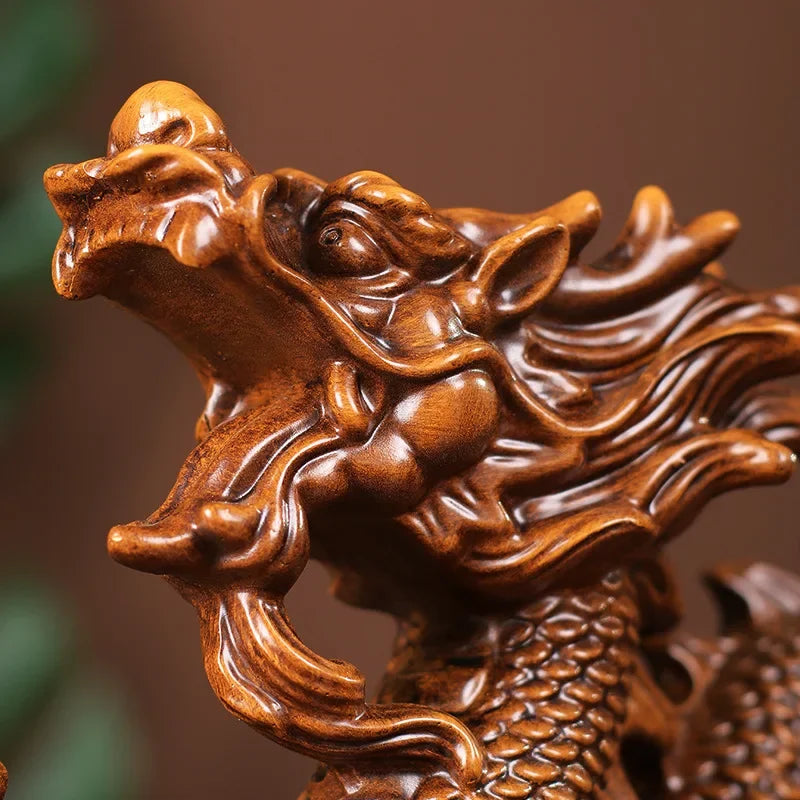 Inviting Wealth Chinese Zodiac Dragon Open Door Red