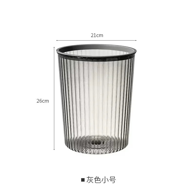 Household Luxury Garbage Bin Large Transparent Garbage Paper Basket