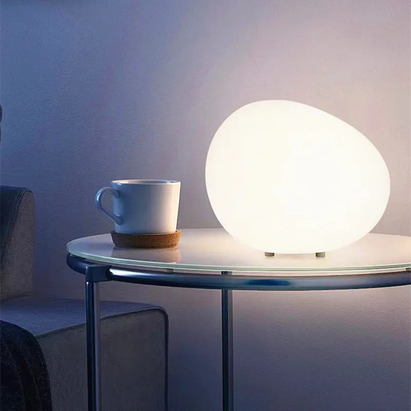 Pebble LED night light, simple and warm desktop lamp, romantic desk bedside table lamp