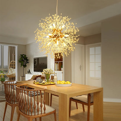 Crystal Ceiling pendant lamp modern luxury style creative dandelion crystal chandelier Lamps for room, dining room chandelier