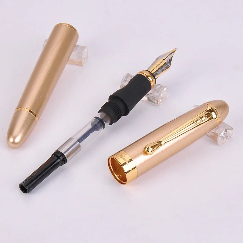 Luxury Dazzle Blue Fountain Pen High Quality Metal Inking Pens for Office